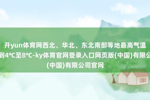 开yun体育网西北、华北、东北南部等地最高气温升幅达到4℃至8℃-ky体育官网登录入口网页版(中国)有限公司官网