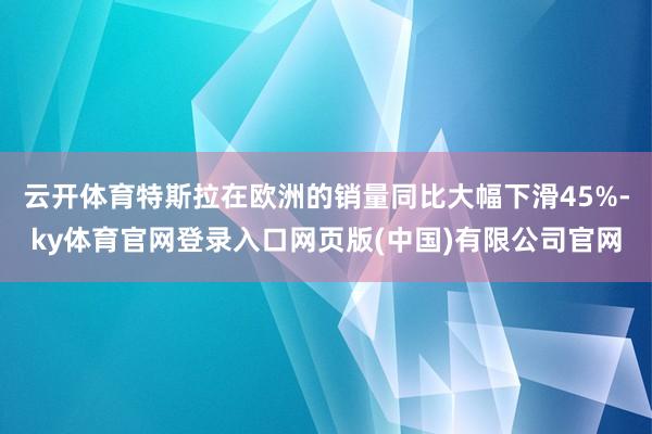 云开体育特斯拉在欧洲的销量同比大幅下滑45%-ky体育官网登录入口网页版(中国)有限公司官网