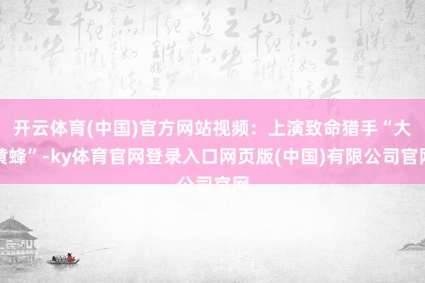 开云体育(中国)官方网站视频：上演致命猎手“大黄蜂”-ky体育官网登录入口网页版(中国)有限公司官网