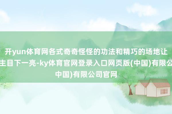 开yun体育网各式奇奇怪怪的功法和精巧的场地让东说念主目下一亮-ky体育官网登录入口网页版(中国)有限公司官网